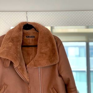 Blush Pink Zara Biker Jacket